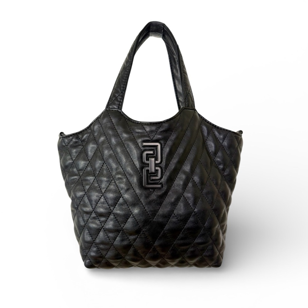 Aldo Black on Black Quilted Tote Bag